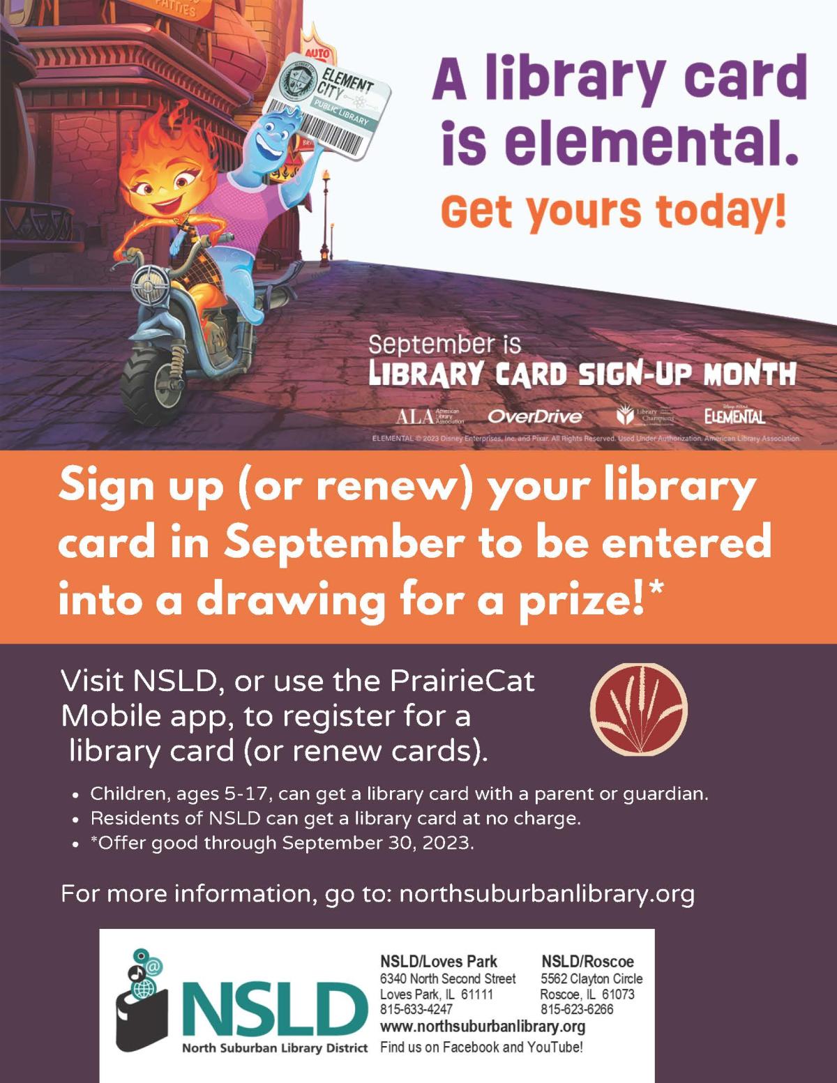 September Library Card Sign-up Month